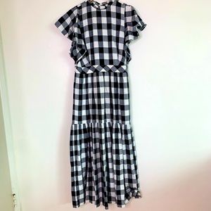 Express X LandyGang Checkered Tiered Dress